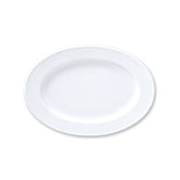 European White Rim Oval Platter, 13" x 9"